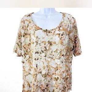 Your 6th Sense Burnout Print Scoop Neck Top